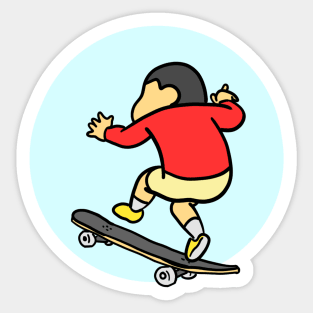 anime kids skate Sticker